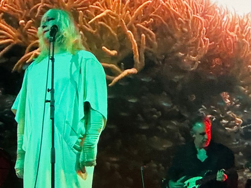 Shots of set by #Anohni and the Johnsons at #Glastonbury.
