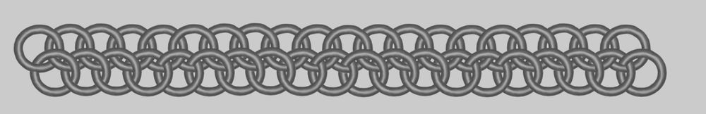 a first attempt at digital art for chain maile. just learning how to get all the rings lined up correctly!