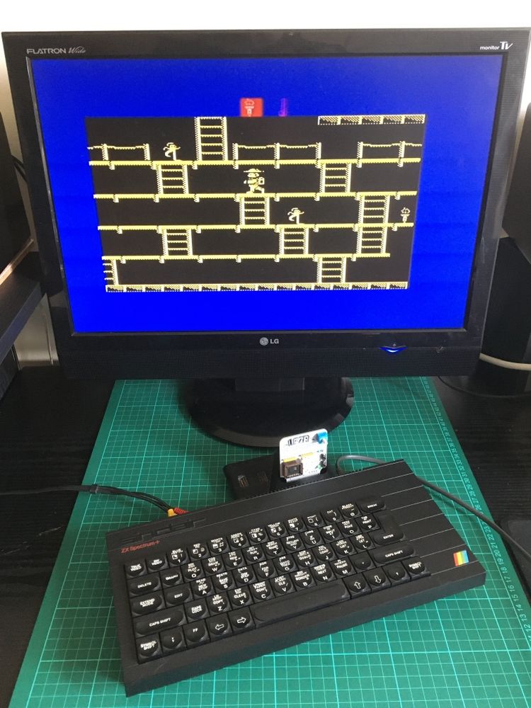 A mockup of what the BBC Micro game 'Castle Quest' would have looked like on the ZX Spectrum.