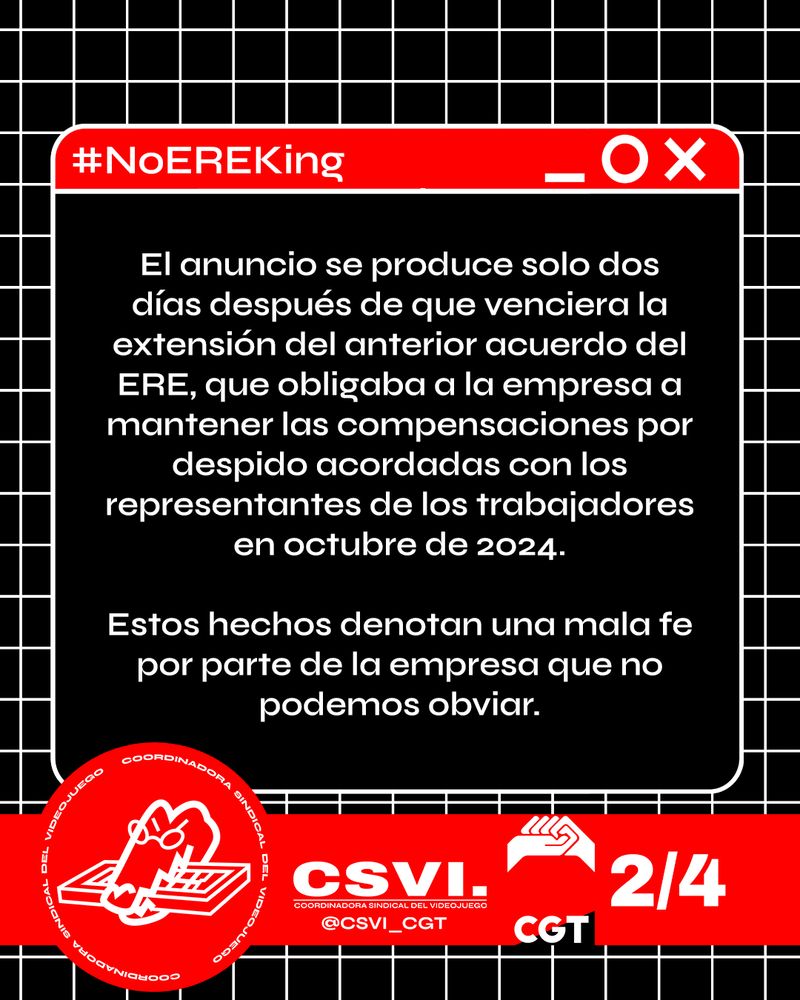 El anuncio se produce solo dos días después de que venciera la extensión del anterior acuerdo del ERE, que obligaba a la empresa a mantener las compensaciones por despido acordadas con los representantes de los trabajadores en octubre de 2024. Estos hechos denotan una mala fe por parte de la empresa que no podemos obviar.