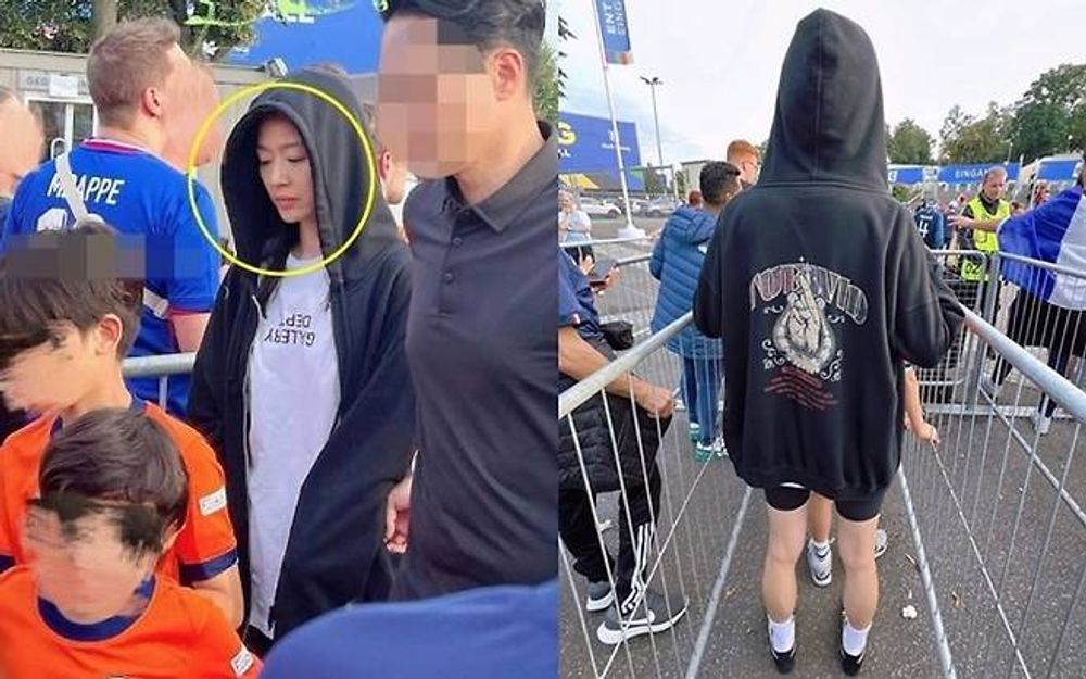 #JunJihyun spotted watching UEFA Euro 2024 with husband and two sons