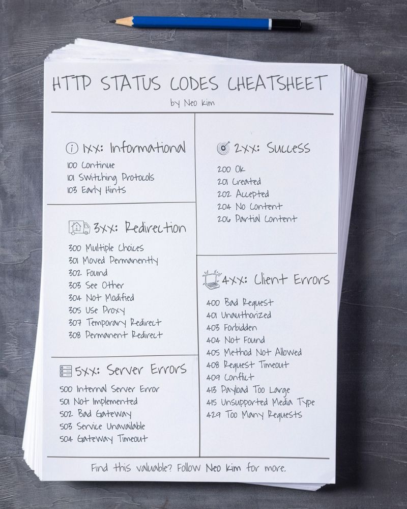 HTTP Status Codes Cheatsheet