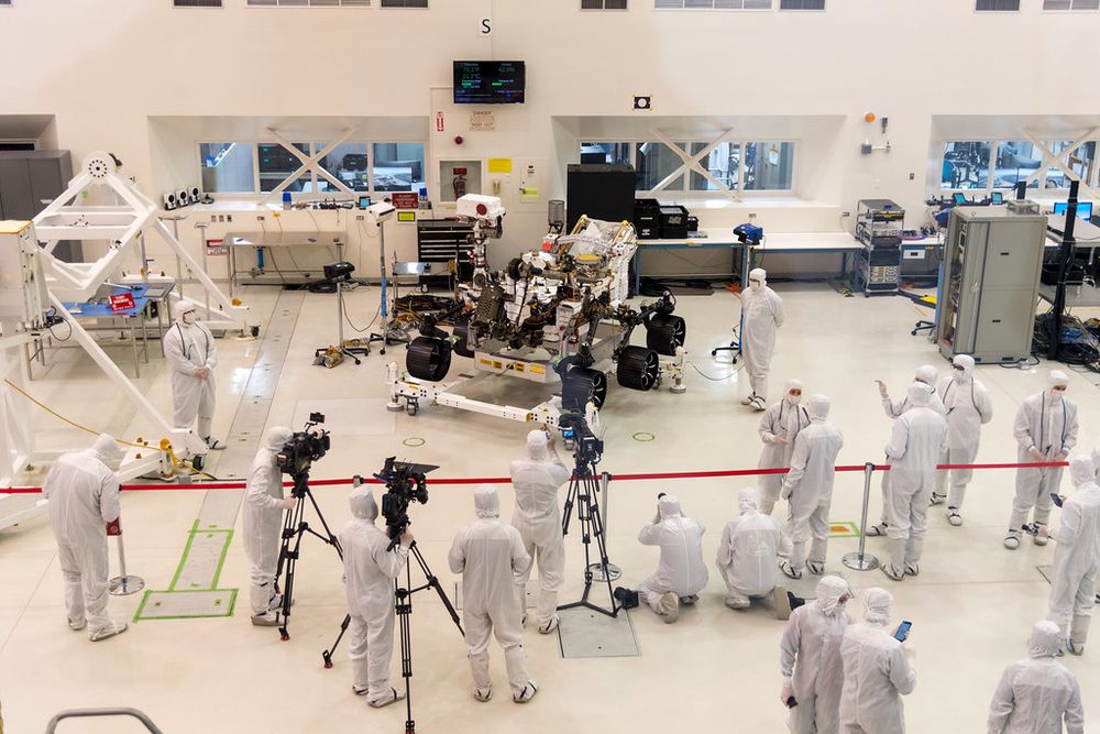 Perseverance rover in lab