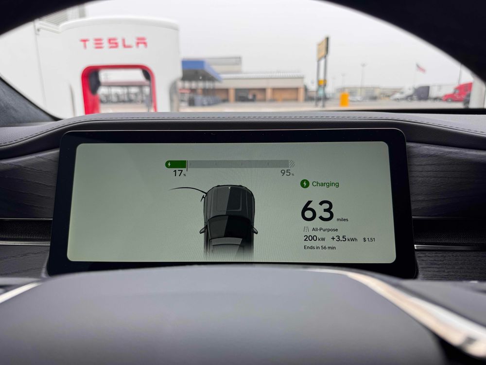 A photo of a Rivian charging at 200 kW