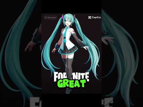 Hatsune Miku 2025 Fortnite Skin - What she could look like! #fortnite #shorts #vocaloid
