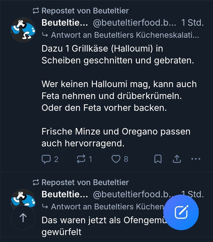 Beuteltier Küche oder Intimpflege? 