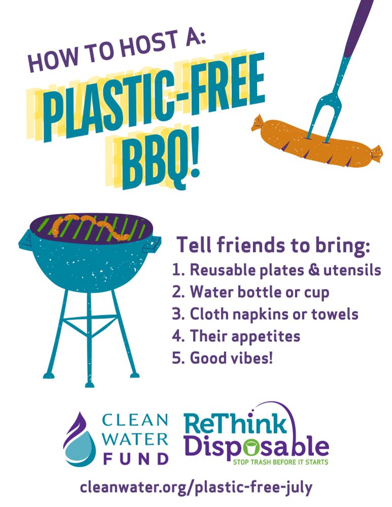 plastic free bbq tip! tell guests to BYO dining ware