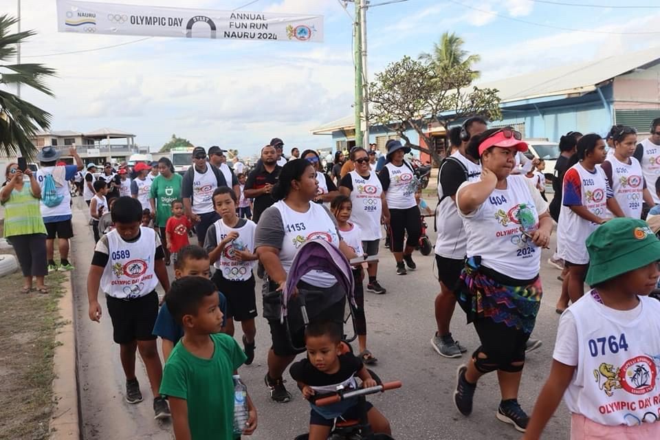 ナウルでのマラソン風景