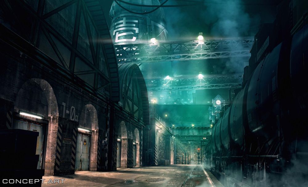 Train station during the inital mission of Final Fantasy 7