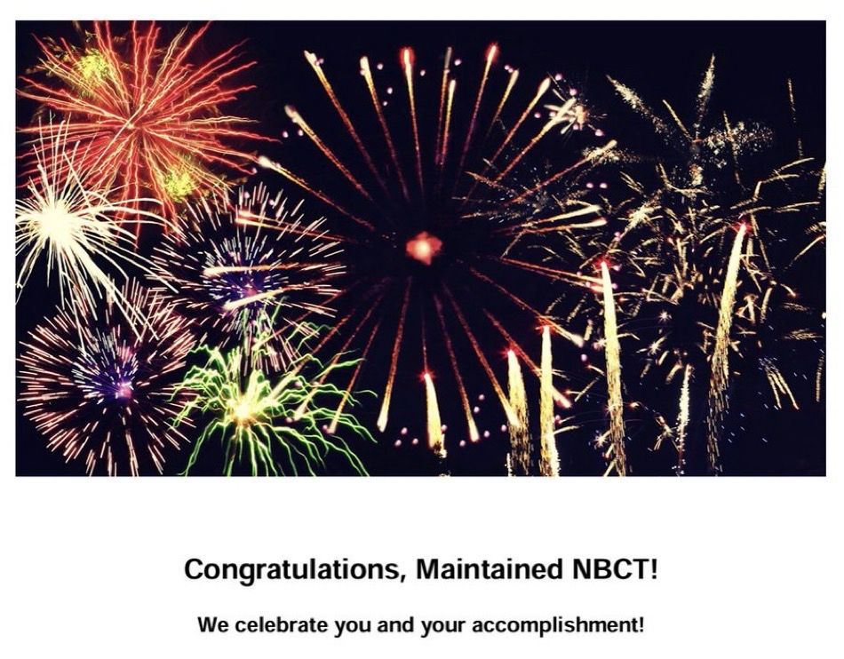 Fireworks congratulating maintaining nbct