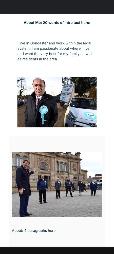 Duhre with Richard Tice, on Reform UK's website