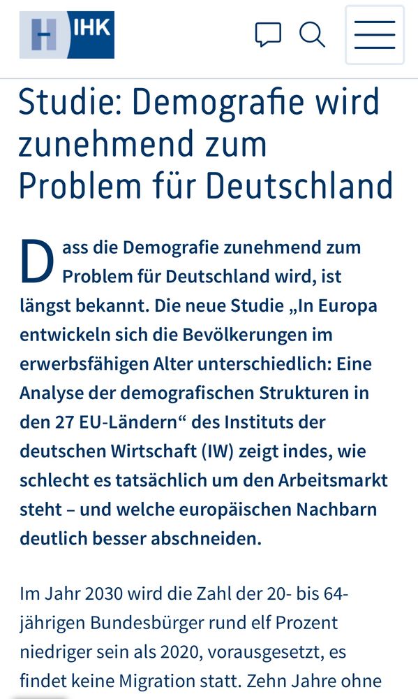 Demographie zunehmender ein Problem für Deutschland 