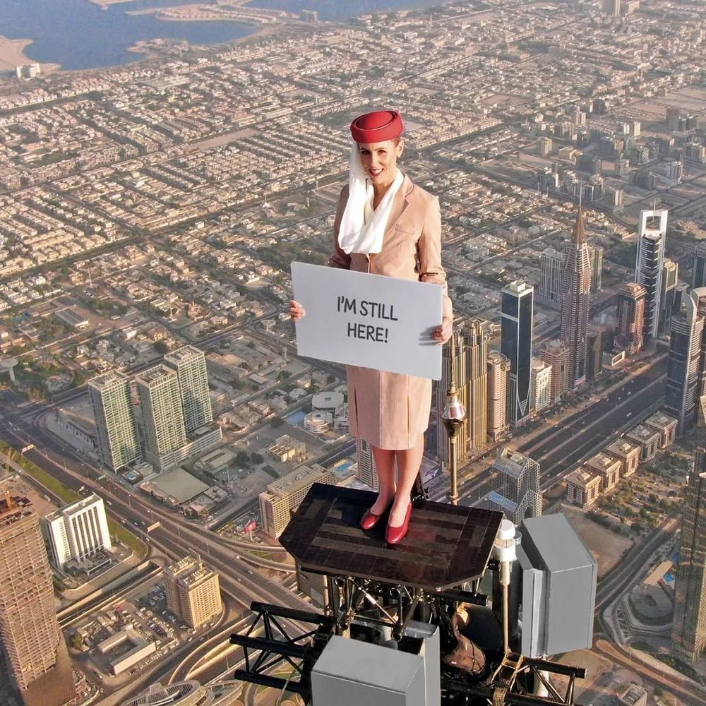 Nicole Smith-Ludvik, a well known skydiver and stuntwoman, the woman who stood atop the tallest building in the world, Burj Khalifa (828m) for an Emirates Airlines ad