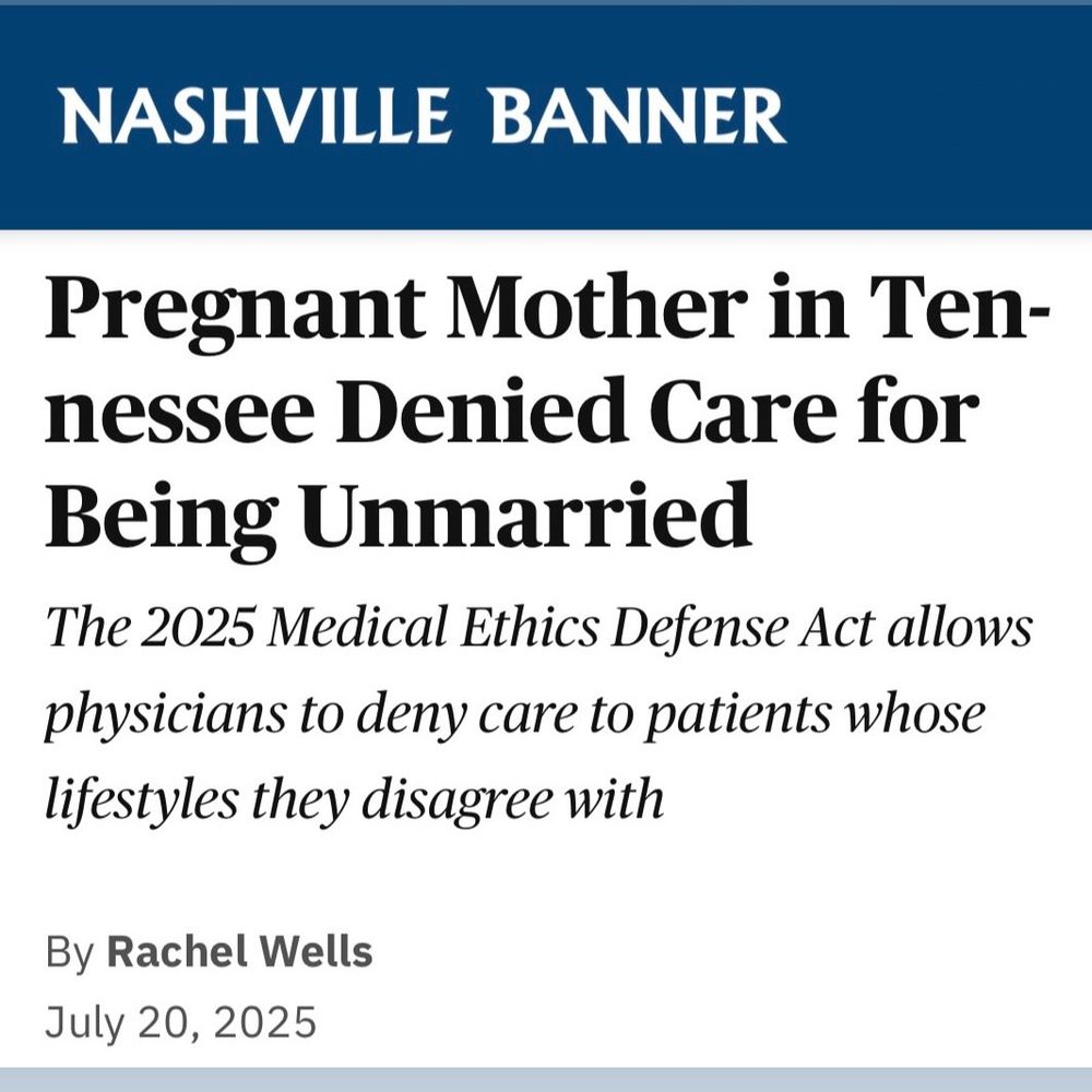 Nashville Banner: Pregnant Mother in Tennessee Denied Care for Being Unmarried