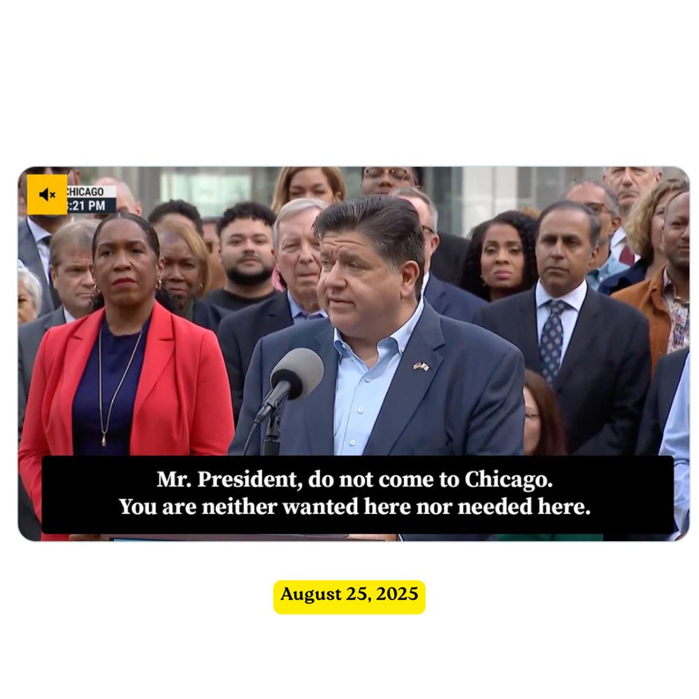 JB Pritzker, August 25: Mr. President, do not come to Chicago.