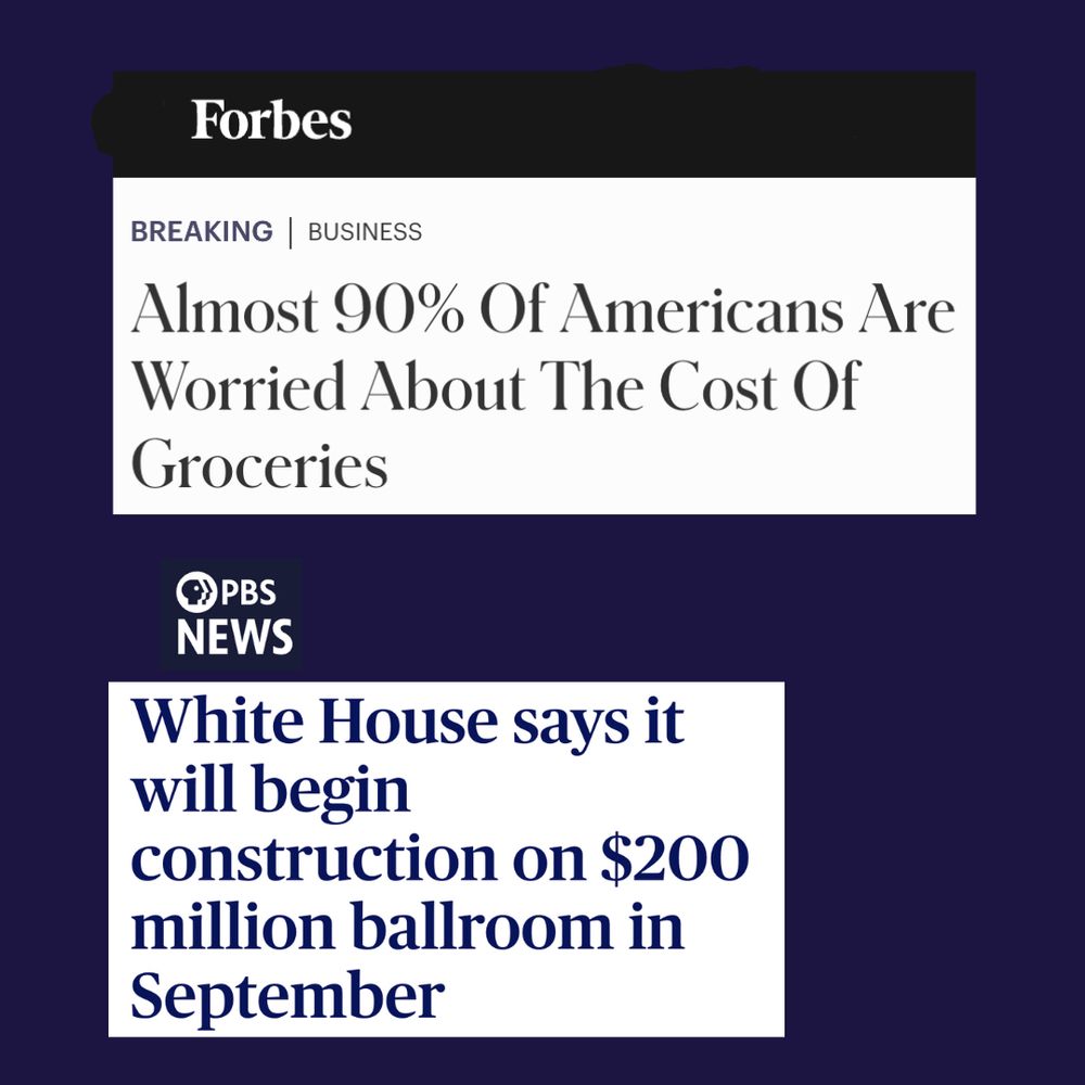 Forbes: Almost 90% of Americans are Worried about the Cost of Groceries

PBS News: White House says it will begin construction on $200 million ballroom in September