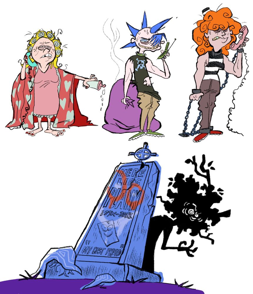 May, Marie and Lee Kanker as adults, plus the grave of Plank (and ..Jonny?!)