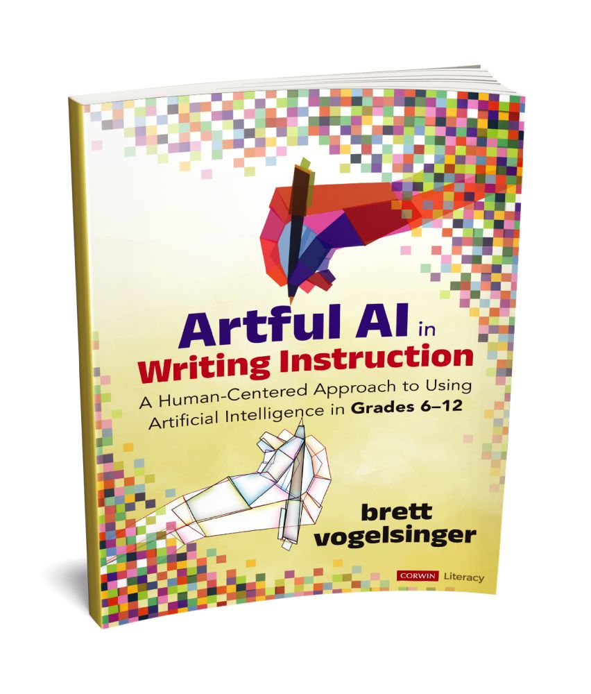 The book cover of the book, Artful AI in writing instruction