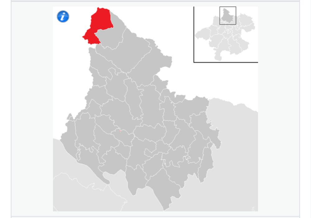 Lage von Schwarzenberg am Böhmerwald im Bezirk Rohrbach