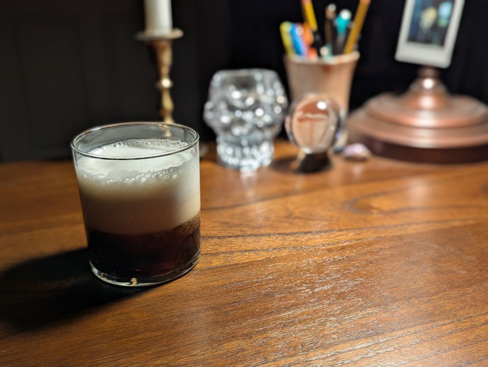 A white Russian I made for myself.