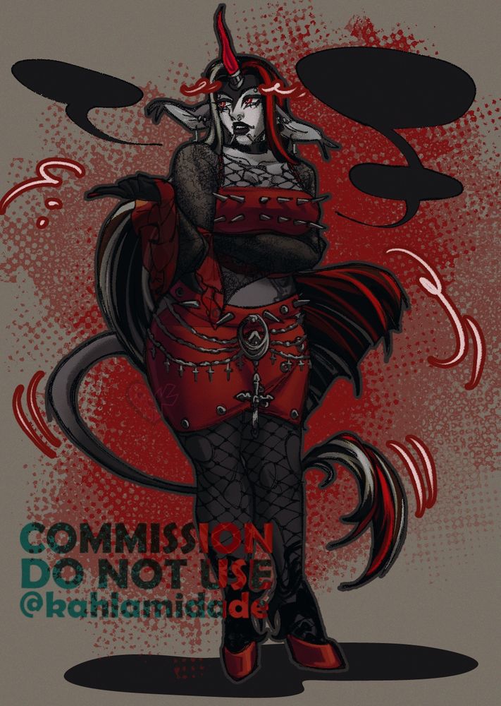 The illustration contains an OC (Blitzen) standing, gesturing while talking.