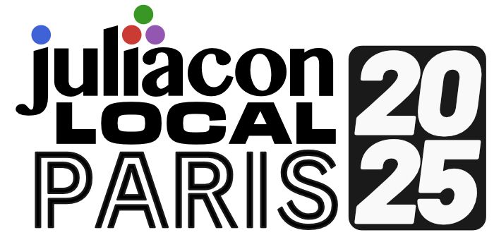 The logo for JuliaCon Local Paris 2025. Pretty cool tbh.
Design by cormullion.