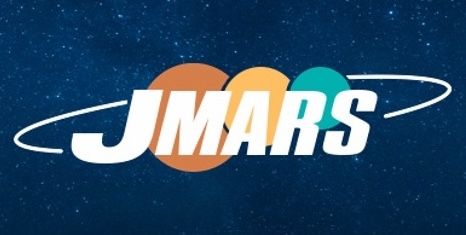 JMARS app  logo against a background of space and stars.