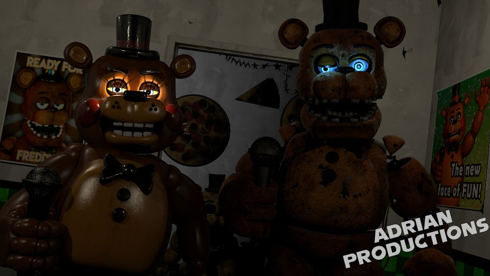 Original Models: Scott Cawthon and Steel Wool;
Port, Movie Edits and Movie Toy Freddy Model: Bun-zai;
FNAF 2 Map (I edited some things on the map): Steel Wool;
Port to C4D: reuazsproductions;
TJOC SM Freddy Poster: Nikson.