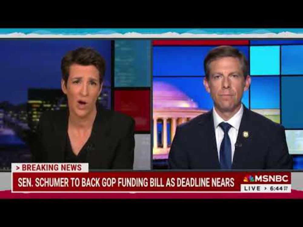 Rep. Mike Levin Speaks with Rachel Maddow About the Republican Continuing Resolution