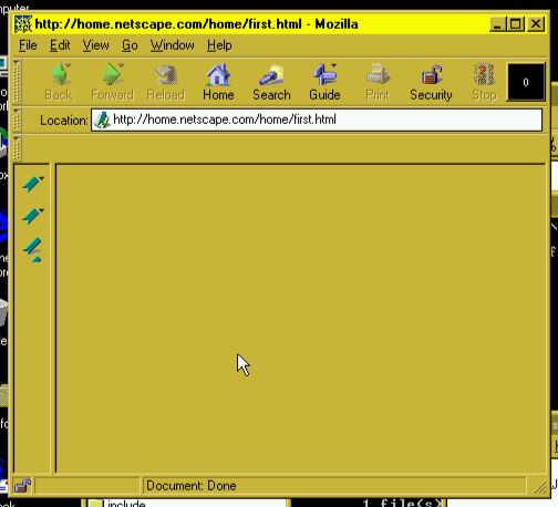 Mozilla, as of April 30th, 1998.