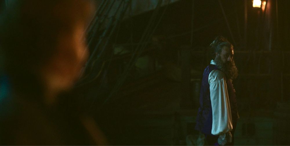 Ed turning around to look at Stede