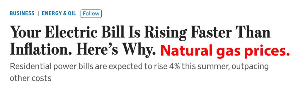 Original headline: Your electric bill is rising faster than inflation. Here's why.  Addition: Natural gas prices. 
