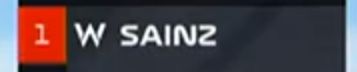 Carlos Sainz at the top of the timing board