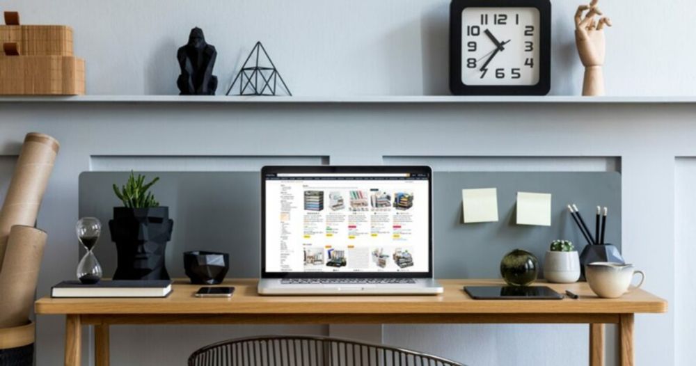 Perfectly Organized Desk Allows Total Focus on Work Deadline That Passed Hours Ago