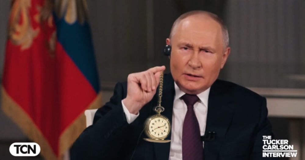 Putin Asks Tucker Carlson to Simply Keep His Eyes on Dangling Watch as It Swings Side to Side Nice a...