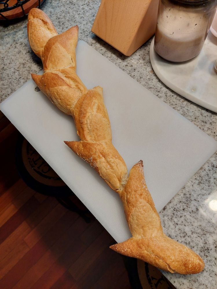 funky baguette from crispelli's bakery