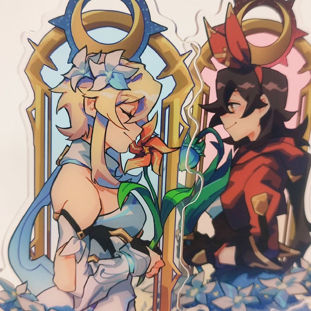 close up of the Lumine standee