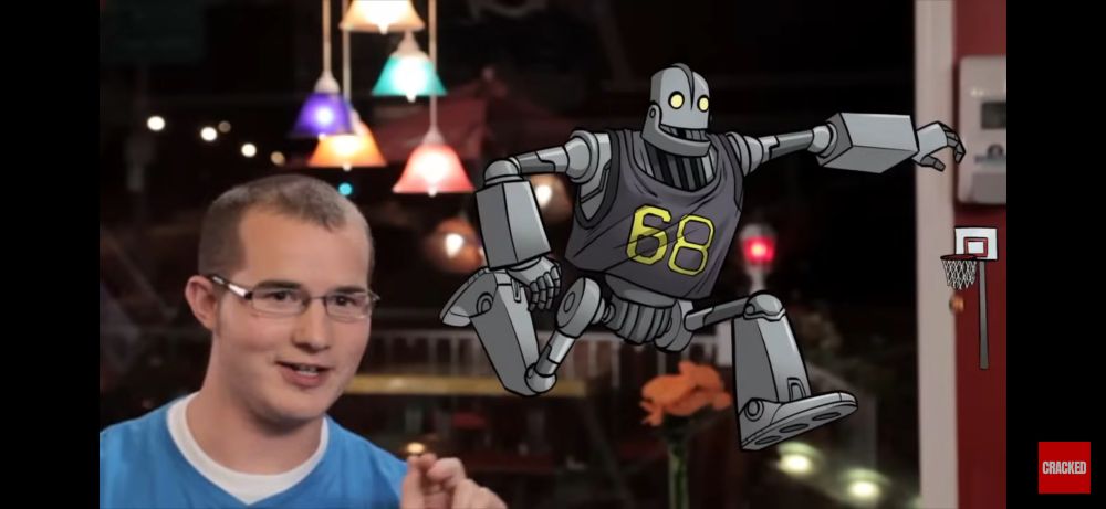 Daniel O’Brien obsessing over The Iron Giant in Cracked After Hours 12 years ago.