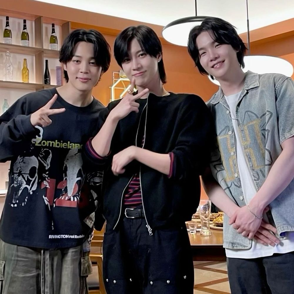 jimin taemin and yoongi on the set of suchwita HAPPY BIRTHDAY TAEMINIE MY BABY