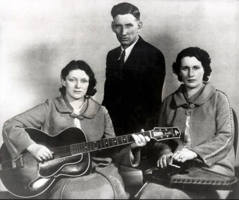 From left: Maybelle Carter, A.P. Carter, and Sara Carter