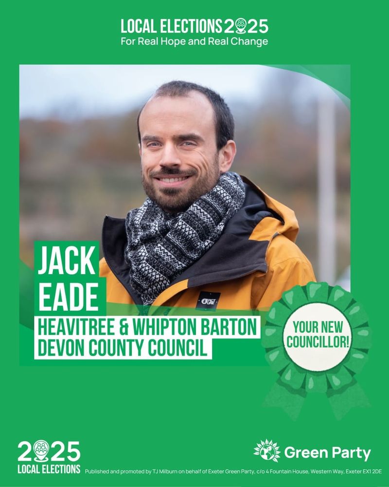 A picture of Jack Eade, new Devon County Council councillor in Exeter.