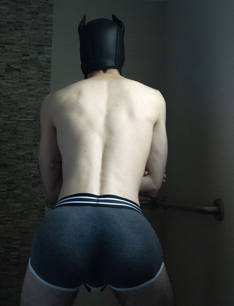 Cuffs presents his musky ass, briefs quite visibly sweaty.