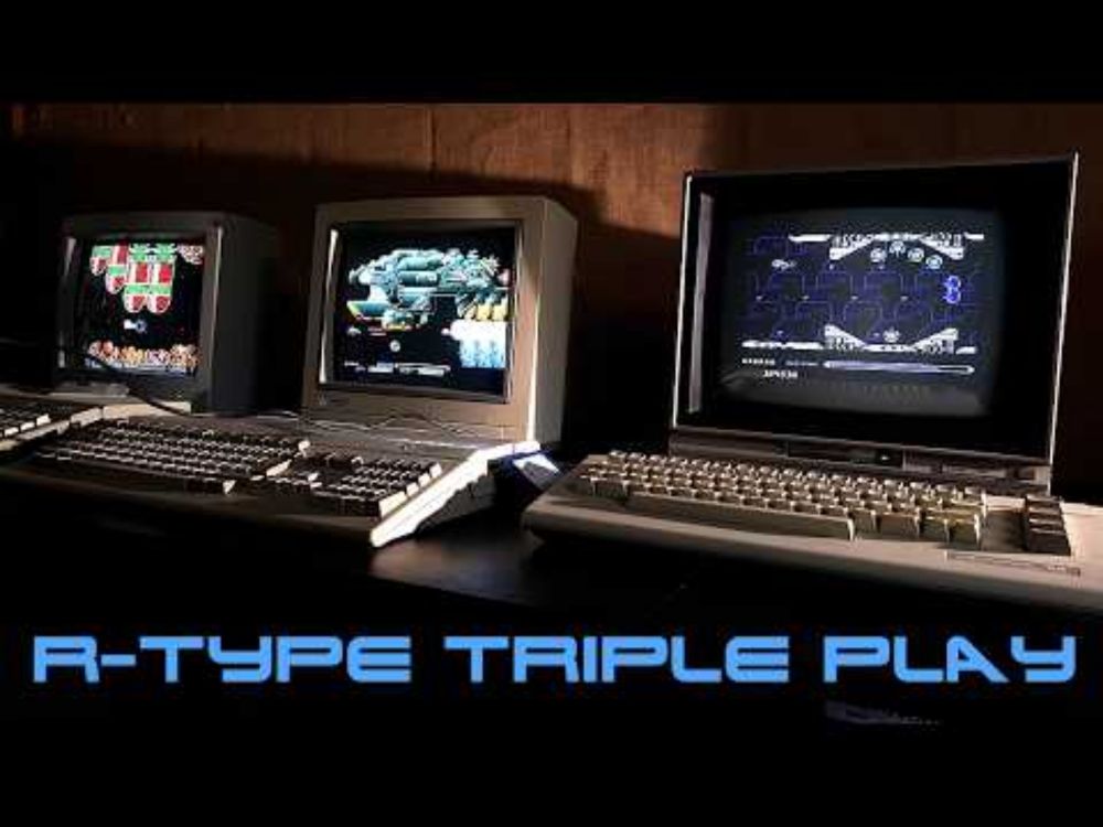 Playing R-Type on 3 Computers At Once: C64, Amiga, Atari ST