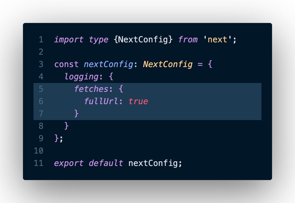 Enabled logging of fetch calls in Next.js