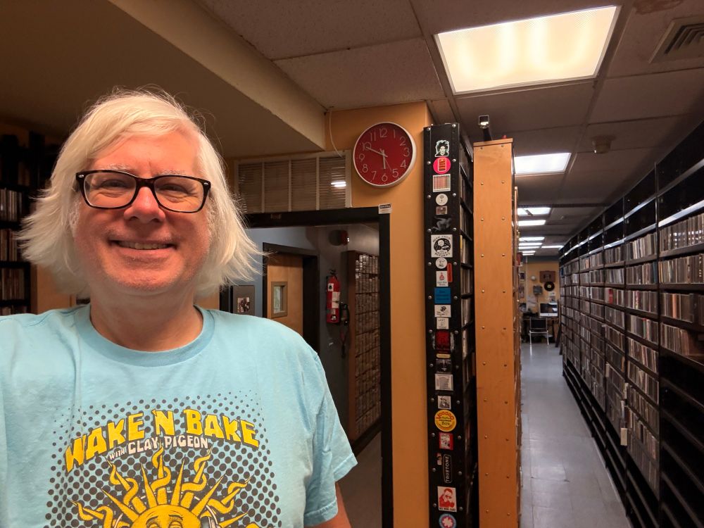 Waiting to start my show at WFMU