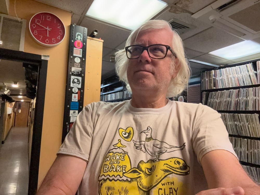 Almost time! Clock-watching in the WFMU library 