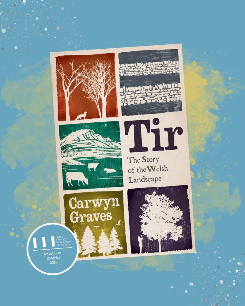 Tir cover which features different coloured illustrations of the varied kinds of landscapes explored in the book.