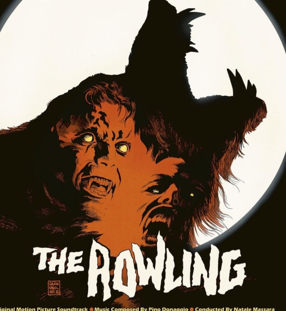 An edited postrr for werewolf film The Howling, with text altered to read 'the Rowling'