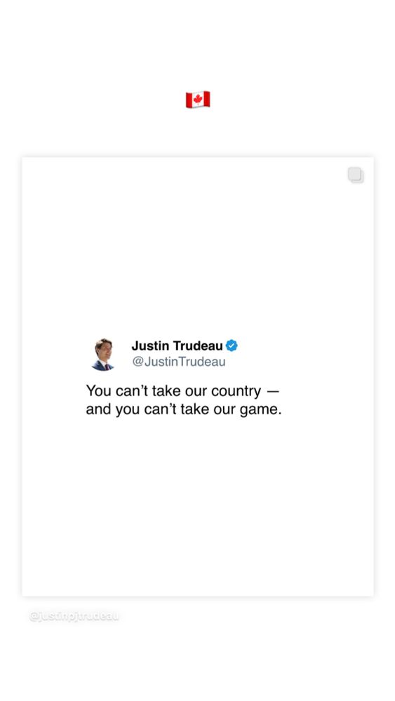 Prime Minister of Canada, Justin Trudeau, posted a tweet after Canada beat the US in the Four Nations tournament, stating Canadas willingness to stand up to the US. He is insinuating that US, President Donald Trump, Will make good on his annexation threat to turn Canada into its 51st state. 
