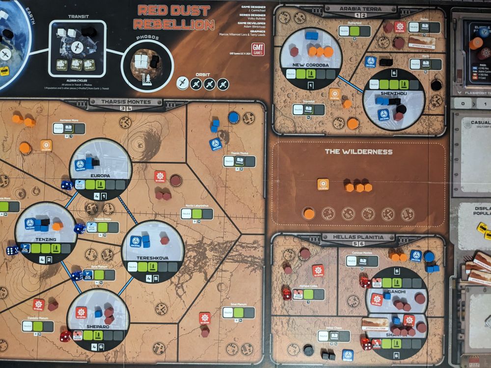 "Red Dust Rebellion" board game 